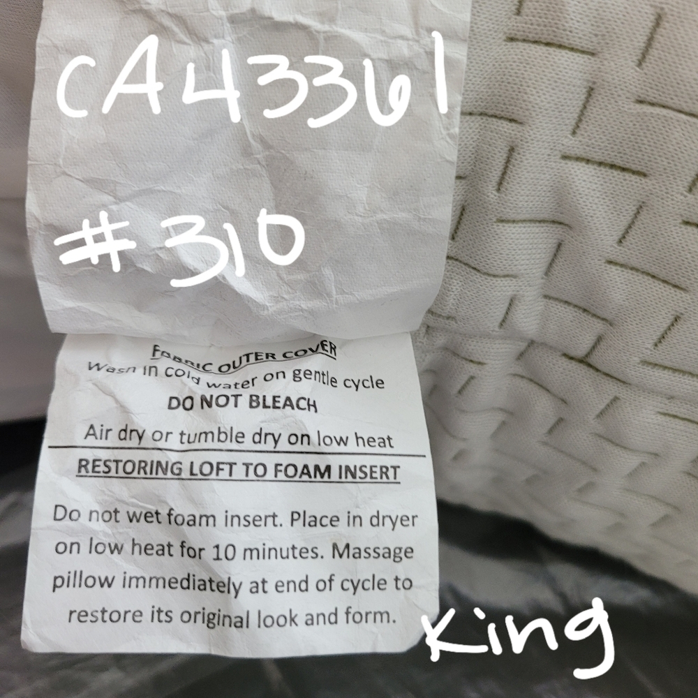 Bamboo #310 Jumbo King Pillow 9" Thick Firm Shredded Memory Foam Costco - Picture 11 of 15